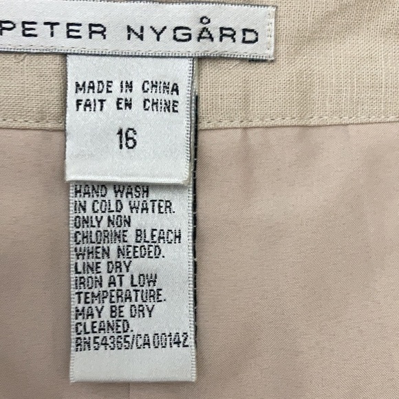 NWT Nygard Tan + Red & Orange Embroidered Design Midi Skirt Size 16 - Picture 10 of 12